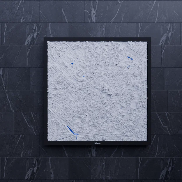Milano, Italy - 3D Miniature (Bản thu nhỏ địa hình 3D) - Image 5