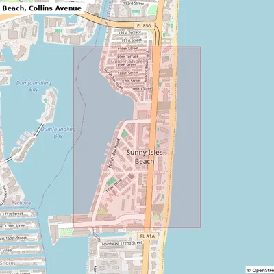 Sunny Isles Beach, Collins Avenue, Hoa Kỳ - Mô hình thu nhỏ 3D