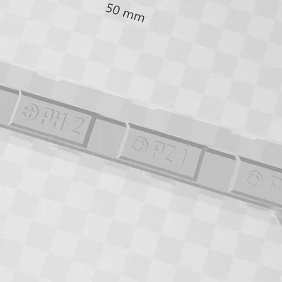 Ngàm top mount IKEA SKÅDIS cho tua vít WERA PH 1,2 & PZ 1,2