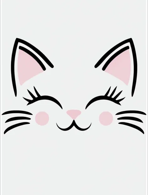 Phác thảo khuôn mặt mèo (Cat face sketch) - Image 1