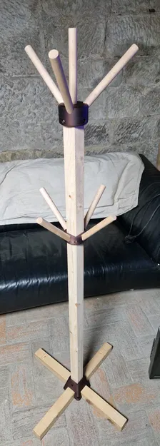 Móc Treo Áo DIY Đơn Giản & Hiện Đại (Gỗ 44mm + 3D Print) - Image 2