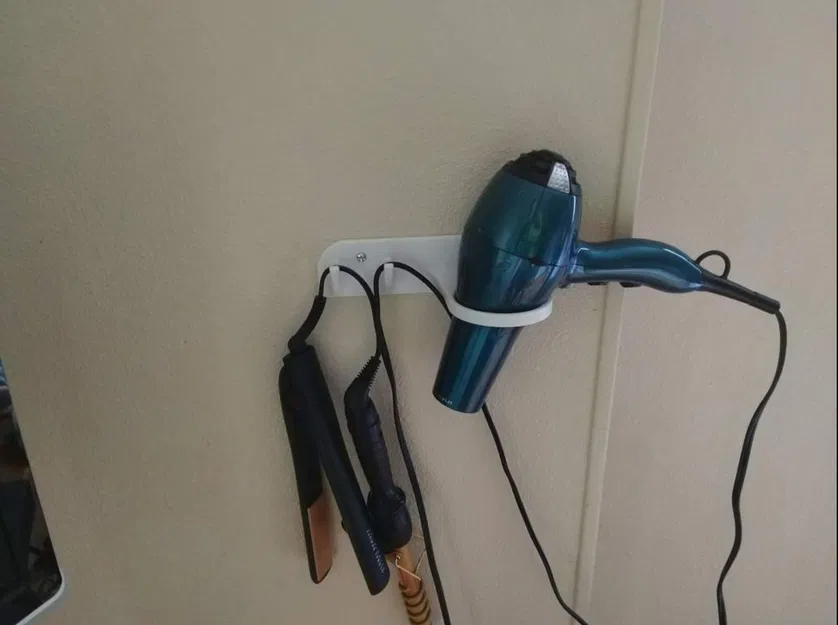 Giá treo tường máy sấy tóc, máy duỗi & máy uốn (Hair Dryer, Straightener, & Curler Holder) - Image 1