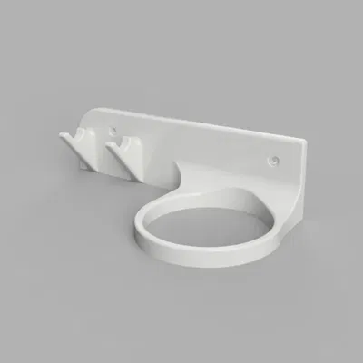 Giá treo tường máy sấy tóc, máy duỗi & máy uốn (Hair Dryer, Straightener, & Curler Holder)