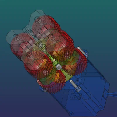 Bộ Planetary Gear 1:4 xếp tầng, lực mạnh cho motor NEMA 23