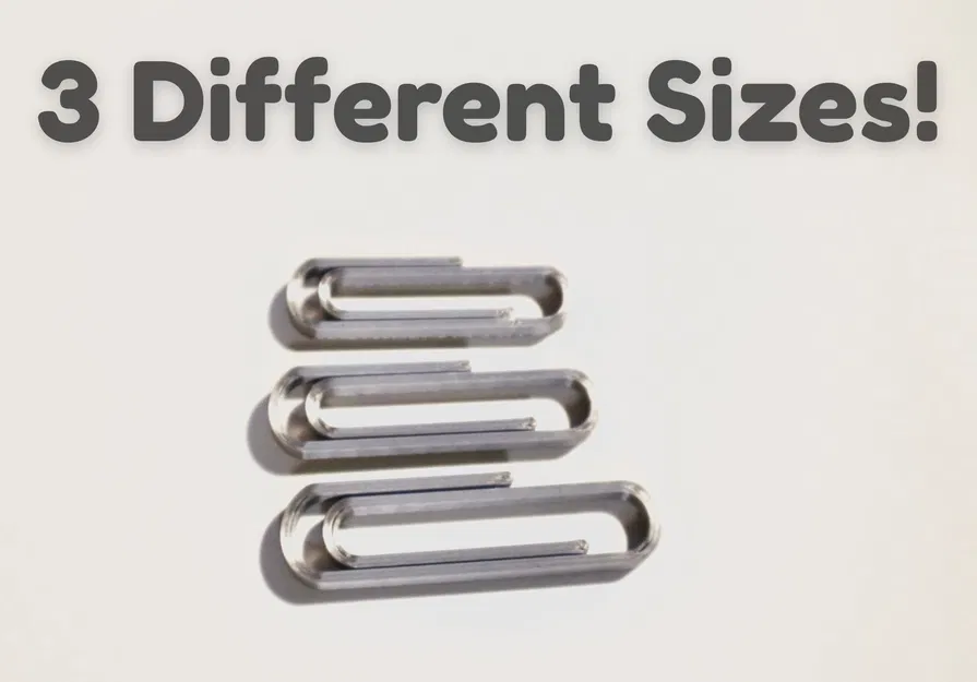 Kẹp Giấy Print-in-Place (Tested in PLA – Nhiều Kích Thước Có Sẵn!) - Image 3