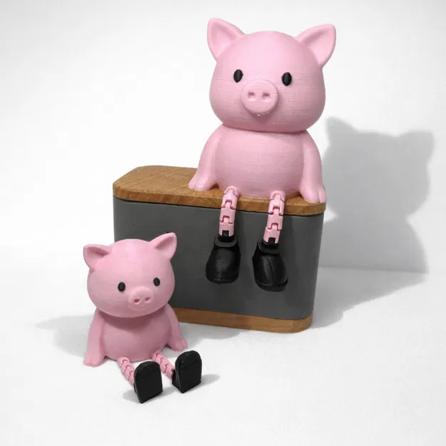 Heo May Mắn Khớp Nối (Articulated) – In Silvester Chuẩn Đẹp / Trang Trí Năm Mới - Image 2