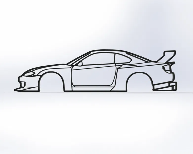 LB-Super Silhouette S15 SILVIA 2D Wall Art Nissan - Image 1