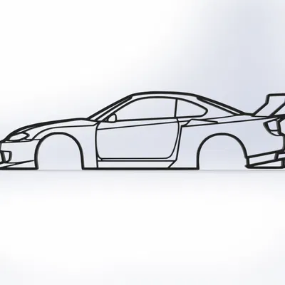 LB-Super Silhouette S15 SILVIA 2D Wall Art Nissan