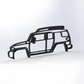 Toyota FJ Cruiser 2D Wall Art – Tranh Treo Tường Dạng Outline - Thumbnail 2