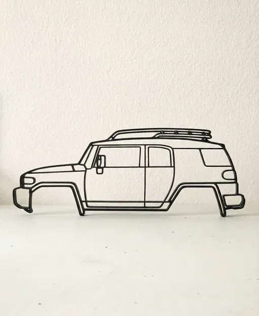 Toyota FJ Cruiser 2D Wall Art – Tranh Treo Tường Dạng Outline - Image 3