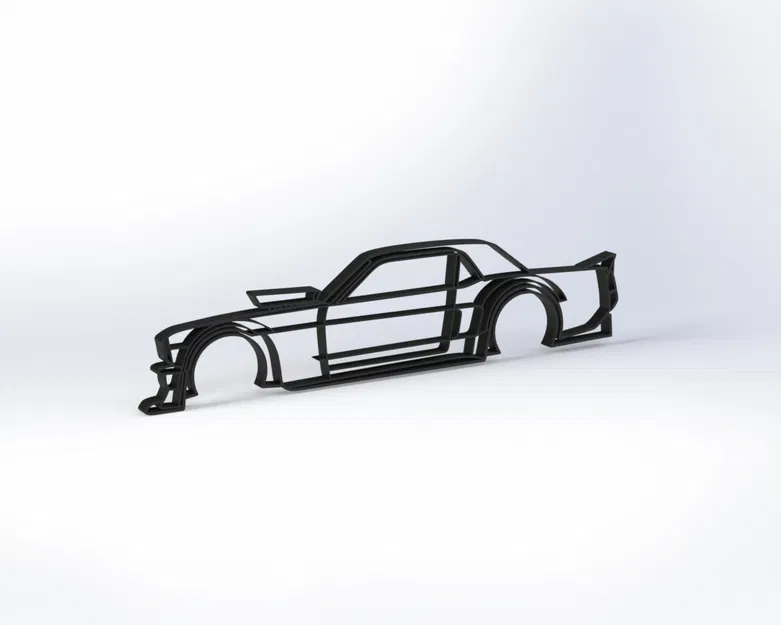 Hoonicorn V1 Outline Wall Art Ford Mustang – Tranh treo tường đường viền - Image 2