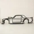 Hoonicorn V1 Outline Wall Art Ford Mustang – Tranh treo tường đường viền - Thumbnail 3