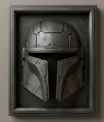 Mũ Săn Tiền Thưởng Thiên Hà – Tranh Treo Tường Sci‑Fi Có Khung (Bas‑Relief) - Image 1