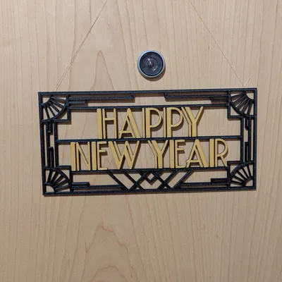 Bảng chữ “Chúc Mừng Năm Mới” phong cách Gatsby (Art Deco)