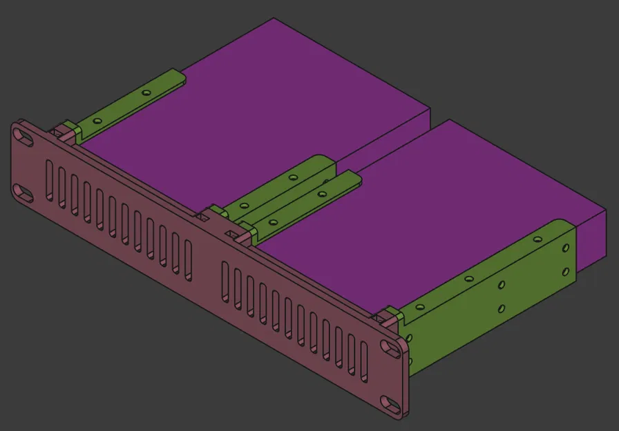 Giá gắn đôi HDD 3.5" cho Minirack 10" - Image 1