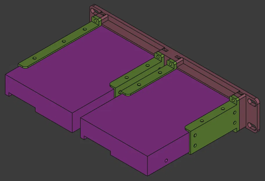 Giá gắn đôi HDD 3.5" cho Minirack 10" - Image 2