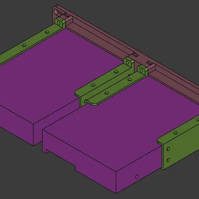 Giá gắn đôi HDD 3.5" cho Minirack 10"