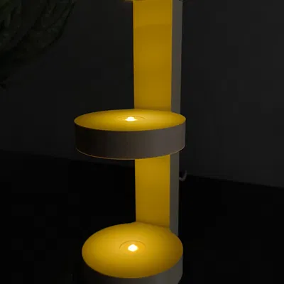 Kệ trưng bày xếp chồng có đèn