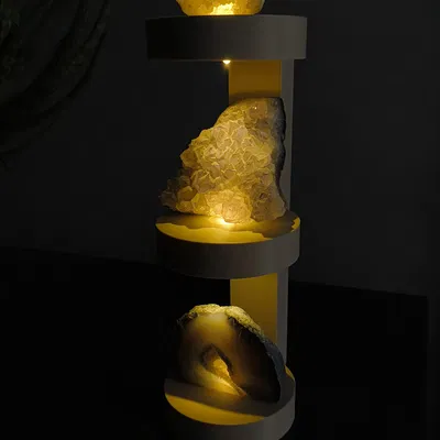 Kệ trưng bày xếp chồng có đèn