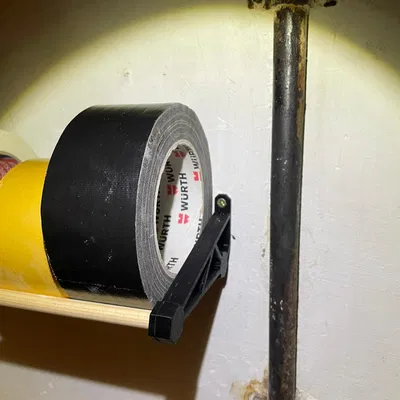 Giá treo băng keo gắn tường dùng thanh dowel gỗ 9 mm