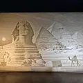 Kim Tự Tháp Giza Ai Cập (Pyramids Giza Egypt) – Lithophane phù điêu - Thumbnail 1
