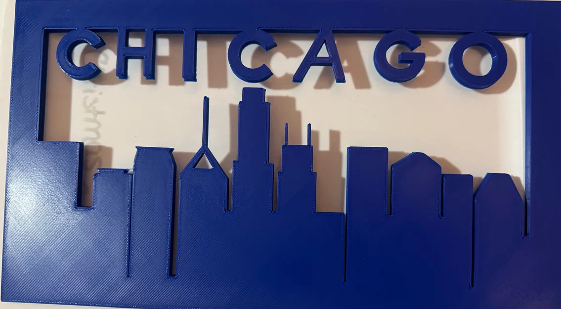 Bảng Treo Tường Skyline Chicago - Image 1