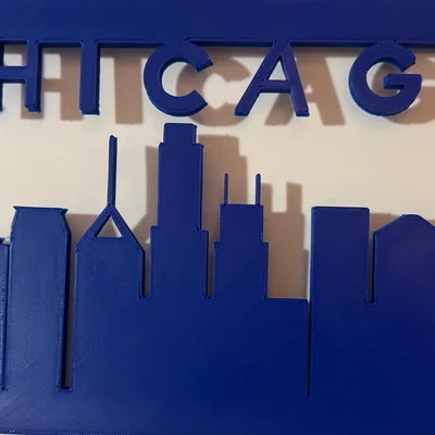 Bảng Treo Tường Skyline Chicago