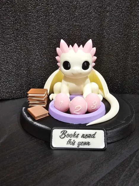 Nestguard Book Counter – Rồng chibi đếm sách với trứng nam châm - Image 1