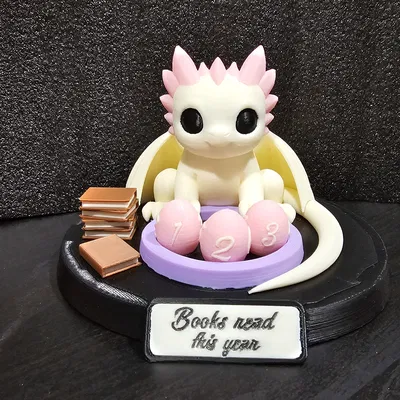 Nestguard Book Counter – Rồng chibi đếm sách với trứng nam châm