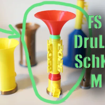 DruLuSchKo cỡ M – Membran-Pfeife/Tröte (Membrane whistle - horn M)