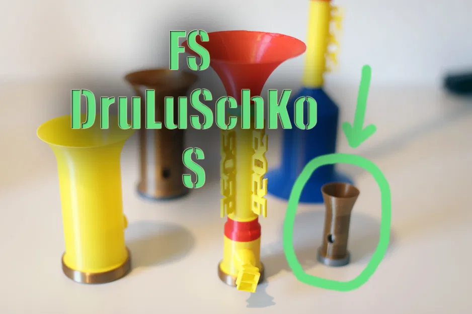 Membran-Pfeife - Tröte S / Membrane whistle - horn S - FS DruLuSchKo S - Image 1