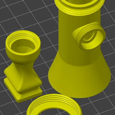 Membran-Pfeife - Tröte S / Membrane whistle - horn S - FS DruLuSchKo S