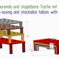Bàn xếp chồng tiết kiệm chỗ kèm vớ chân (Space-saving stackable tables with socks) - Thumbnail 2