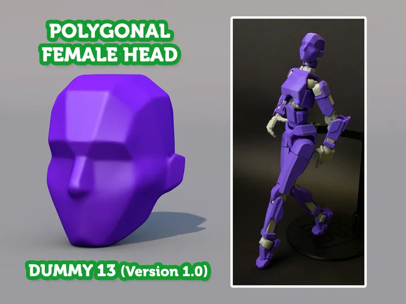 Đầu Nữ Polygonal - Dummy 13 Version 1 - Image 1