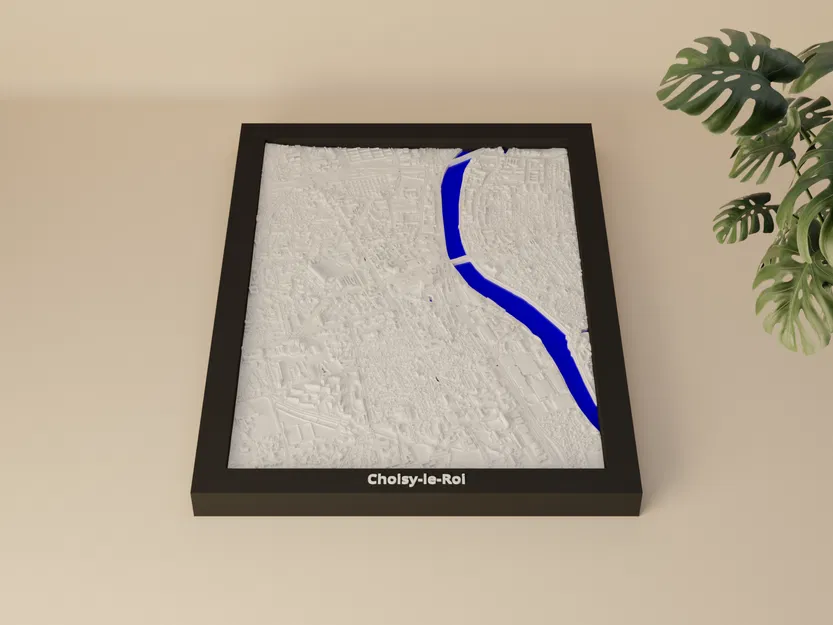 Choisy-le-Roi, Pháp - Mô hình thu nhỏ 3D địa hình - Image 3