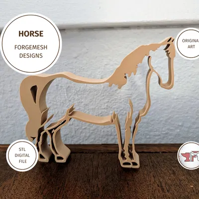 Farm Animal - Horse STL (Mẫu Ngựa)