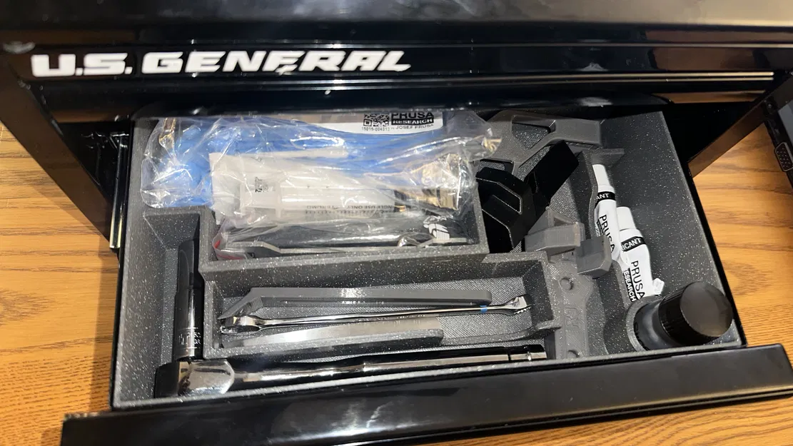 Khay lót ngăn kéo dưới US General Mini Toolbox: bản trống & chia ngăn cho đồ 3D - Image 2