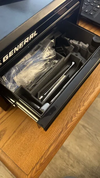 Khay lót ngăn kéo dưới US General Mini Toolbox: bản trống & chia ngăn cho đồ 3D - Image 3