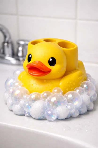 Giá đỡ bàn chải đánh răng hình vịt con (Duck Toothbrush Holder) - Image 1