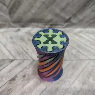 Fidget Letter X Spiral Vortex xoắn 180 độ