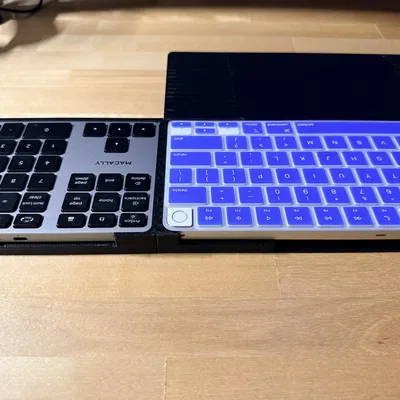 Khay Apple Magic TouchID Keyboard, Trackpad và Macally 10-key