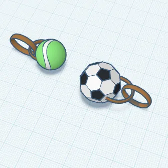 Móc khóa bóng tennis