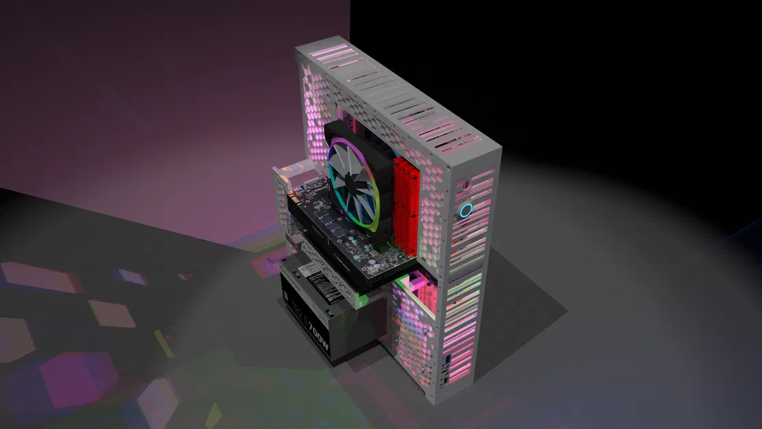 Vỏ PC khung hở Open Frame GenCase - PC Chassis ATX/mATX - Image 1