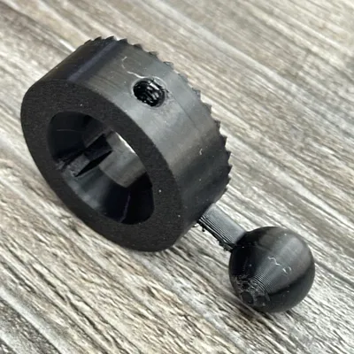 Vòng đế nhỏ có bi 17 mm và 2 lỗ ren 1/4"-20 UNC