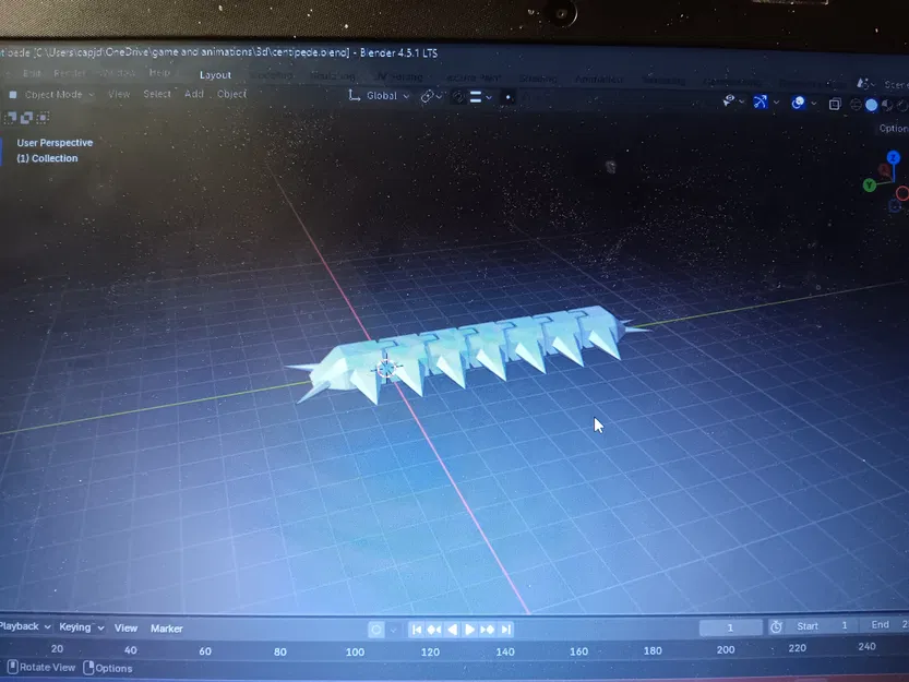 Con rết low poly articulated - Image 3