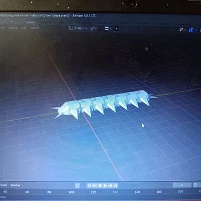 Con rết low poly articulated