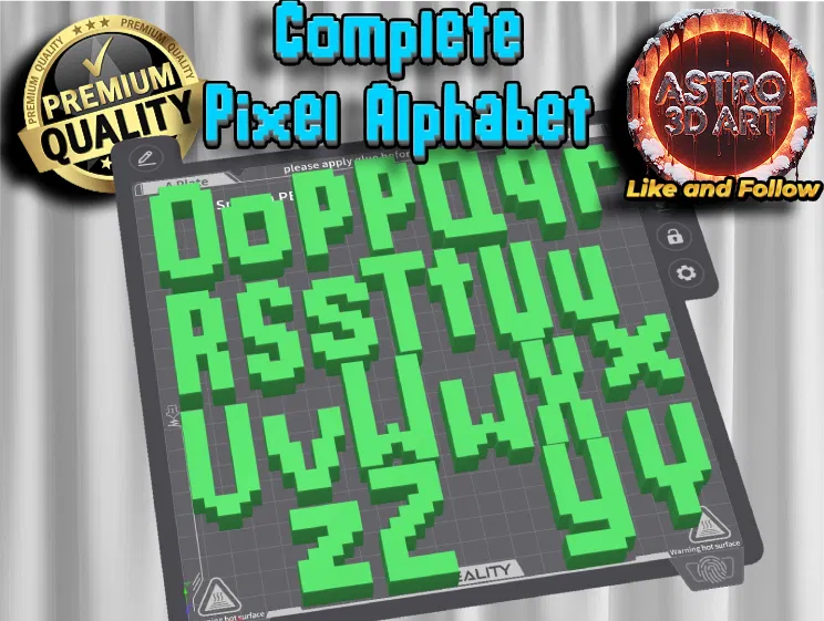 Pixel Letters Complete – Bộ chữ cái pixel đầy đủ - Image 1