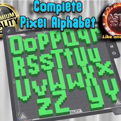 Pixel Letters Complete – Bộ chữ cái pixel đầy đủ