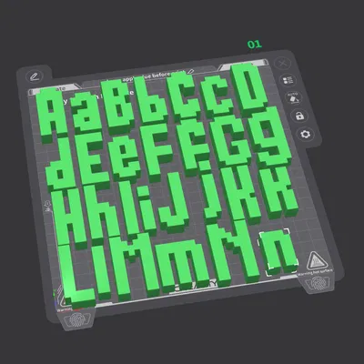 Pixel Letters Complete – Bộ chữ cái pixel đầy đủ