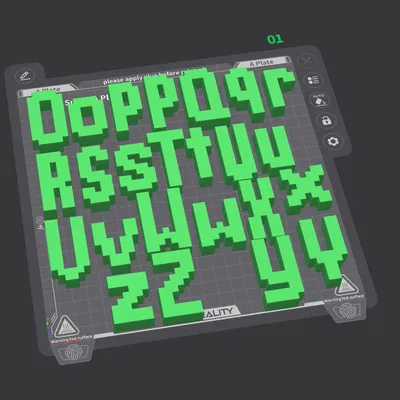 Pixel Letters Complete – Bộ chữ cái pixel đầy đủ